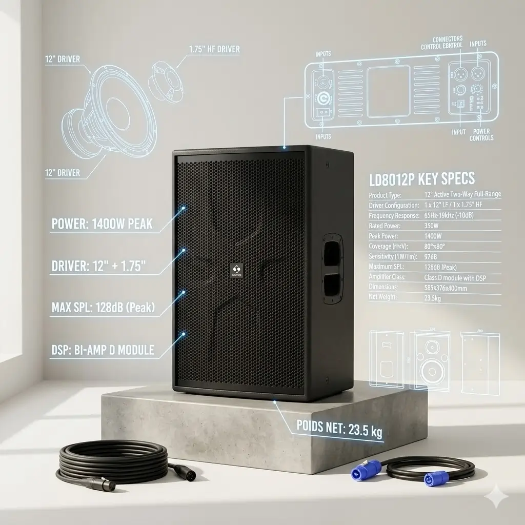 Enceinte Active Maroc LD8012P