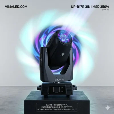 Lyre 3 en 1 Maroc – UP-B17R Moving Head MSD 350W